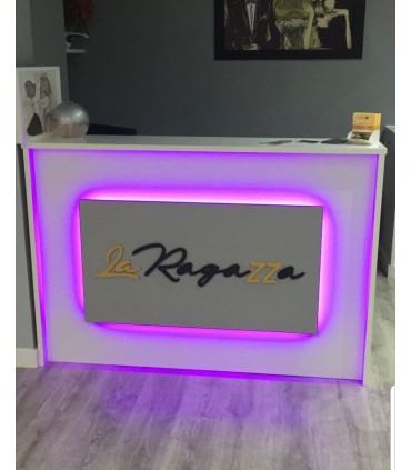 Recepcion 120x80x110cm Con iluminacion Led RGB  Rotulacion Opcional 75€