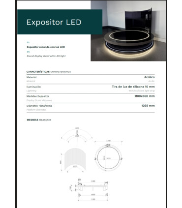 Expositor Con Iluminación LED