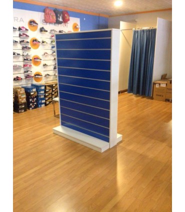 Gondola Expositora de panel de lama 125cm ancho 60cm fondo 180cm alto a dos caras