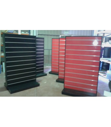 Gondola Expositora de panel de lama 125cm ancho 60cm fondo 180cm alto a dos caras