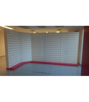 Gondola Expositora de panel de lama 125cm ancho 45cm fondo 180cm alto a una cara