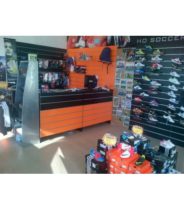 Panel de lamas color negro medidas 1.20x1.20 con perfiles de aluminio incluidos